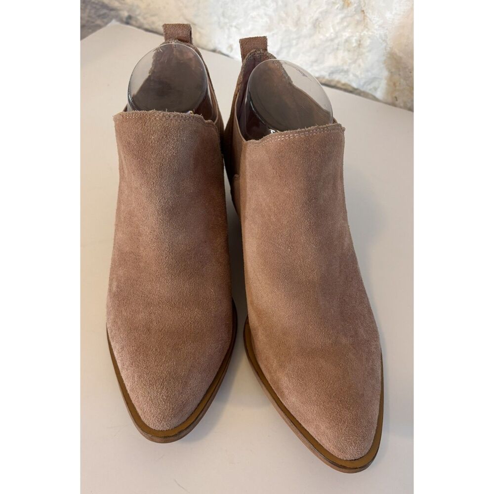 Sole Society Nancy Taupe Suede Western-Inspired Booties Women’s Size 8M